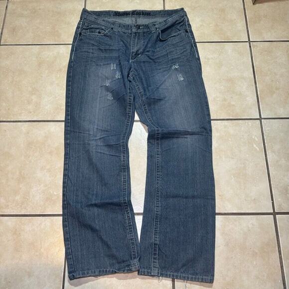 Y2K Xtreme Couture Jeans Men’s 36x32 Straight Leg Blue Dark Wash Pants - Picture 2 of 11